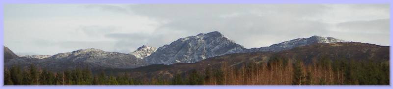 View of the mountains from the cottage window.